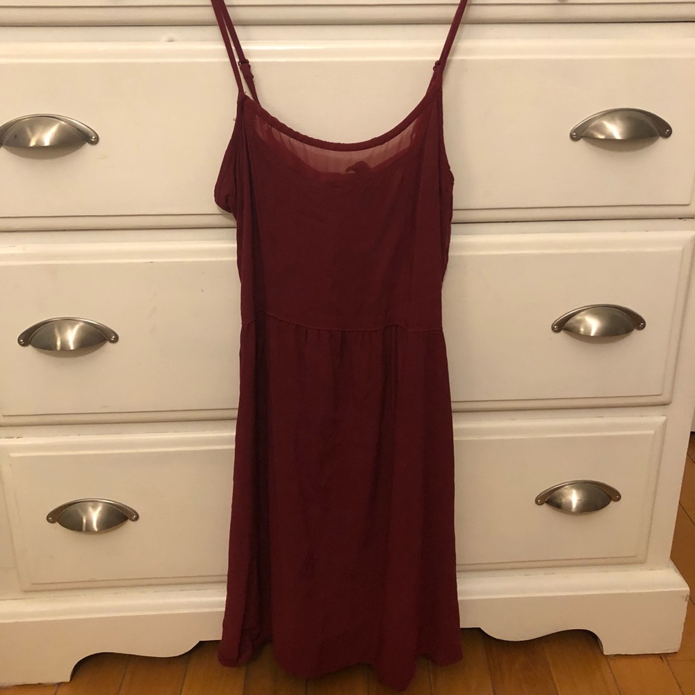 Maroon skater dress